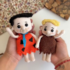 PEDRO Y PABLO, PEDRO PICAPIEDRA, PABLO MARMOL, AMIGURUMI, PATRON DE AMIGURUMI