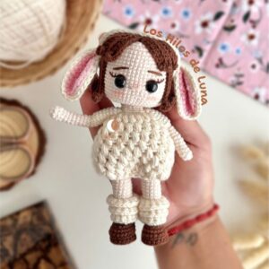 muñeca amigurumi, oveja amigurumi, patron de amigurumi, pascuas amigurumi